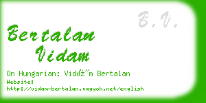 bertalan vidam business card